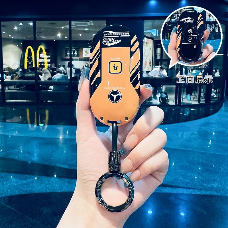 SFX1  Car Key Case Cover for Mercedes Benz 2022 C S Class W206 W223 S350 C260 C300 S400 S450 S500 TPU Shell Fob Holder Protector