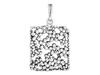 Short Silver Oxidized Openwork Women's Necklace Flowers Flower Choker 32Cm