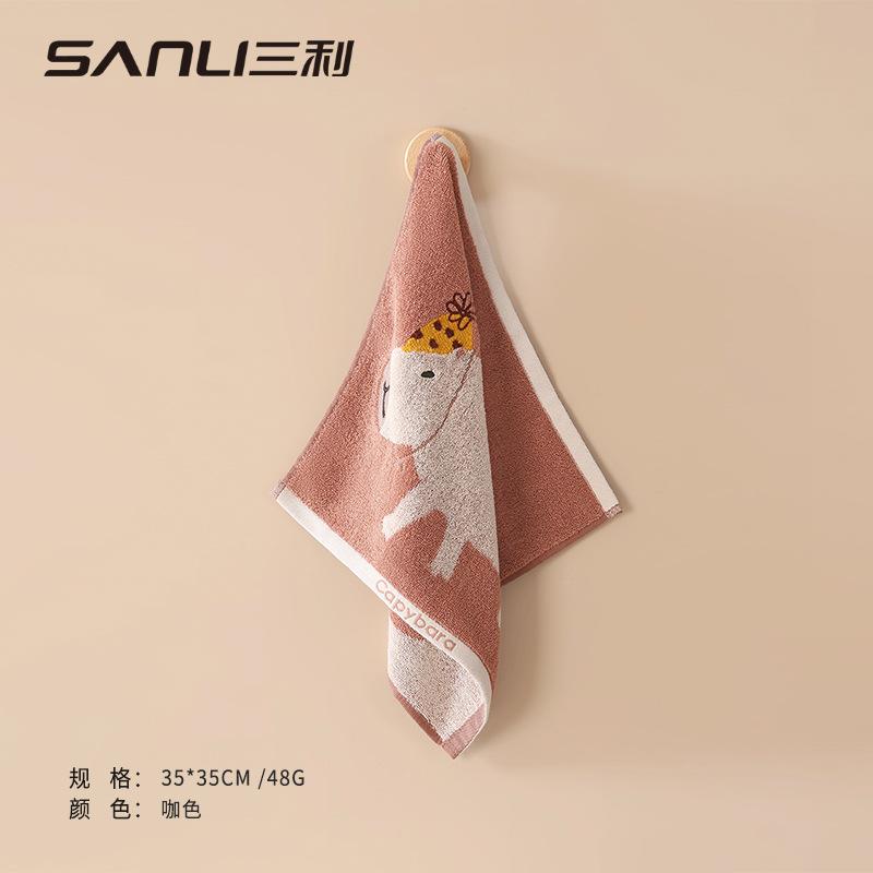 

Towel Kapibara square towel 35 * 35 pure cotton face towel baby hand towel children s cotton small square towel 35x35