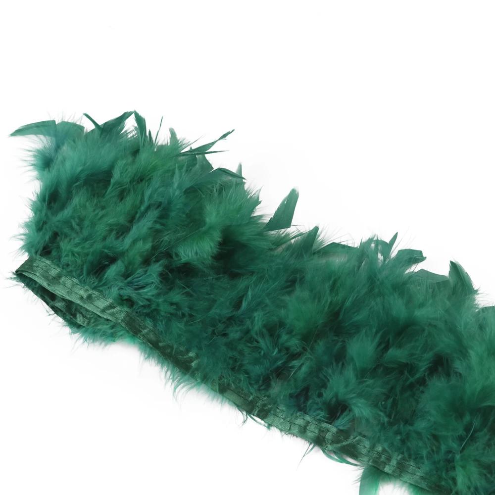 1Meters Natural Turkey Feathers Trim Height 10-15Cm Wedding Clothing Dress Decoration Diy Feather Ribbon Sewing Crafts