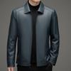 Down jacket men's winter sheepskin thickened men's leather jacket middle-aged dad warm leather jacket