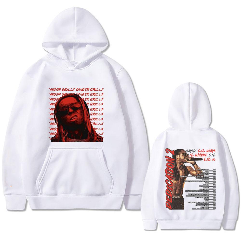 Rapper Lil Wayne Dedication Album Graphic Hoodie Men Women Fashion Vintage Hip Hop Streetwear Unisex Fleece Oversizpullover