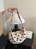 Korean Polka Dot Drawstring Crossbody Bag - Casual & Versatile Dumpling Style Shoulder Bag for Women