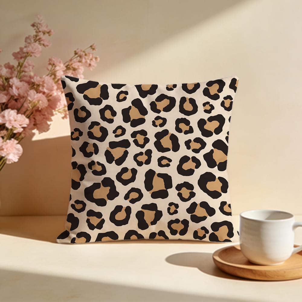 Kissenbezug mit auffälligem Leopardenmuster Weiche Kissenbezüge für Zuhause Schlafzimmer Wohnzimmer Sofa