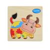 Cartoon Animal Fruit Car Pattern Wooden 3D Puzzle Baby Intelligence Early Learning Educational Toy Cute Wood Puzzle For Kids