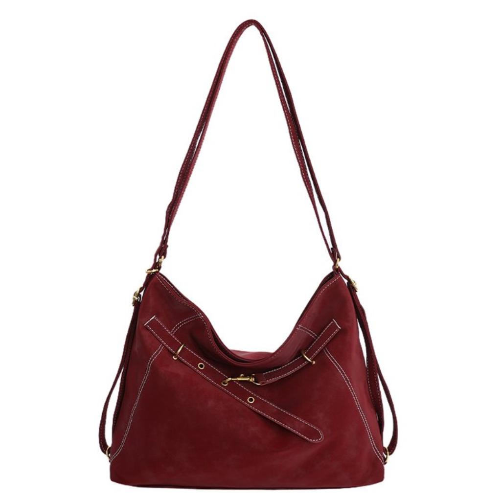 Shoulder Bag Women PU Large Capacity Adjustable Strap Daily Commute