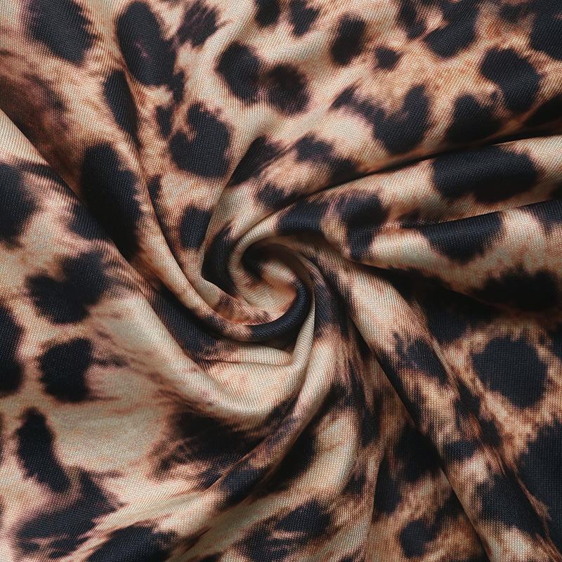 YYFS Women's Fashion Casual Leopard Print Spring Fall Long Sleeve Bodysuits