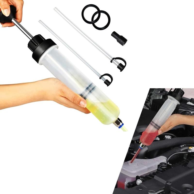 Universal Manual Oil Change Tool 200cc Automotive Fluid Syringe Pump Oil Extractor Filler For Car Brake Fluid Transmission Fluid