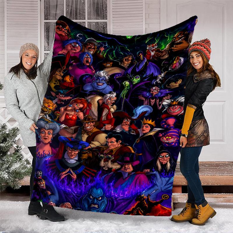 1pc Villains1 Theme Blanket - Digital Print, Polyester, Cozy for All Seasons, Perfect for Outdoor, and Travel