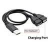 2-Port USB2.0 Splitterkabel USB Stromverteilerkabel USB2.0 Stecker auf 2 USB Buchsen Splitterkabel Laden Datenübertragung
