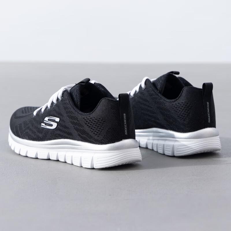 Skechers Women's 12615-BKW Lifestyle Running Shoes