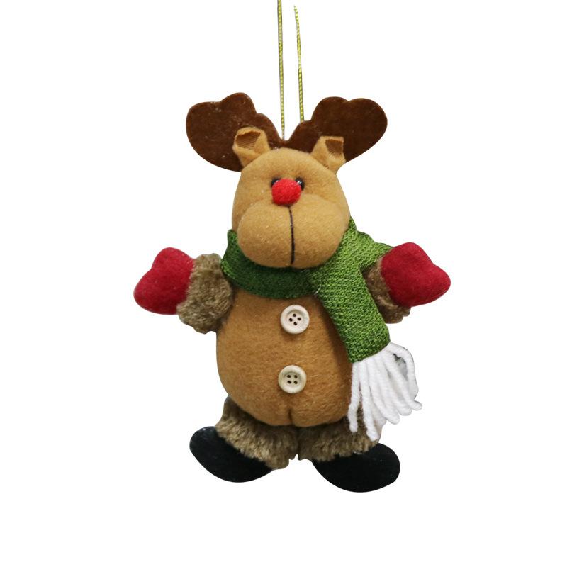 Christmas Decorations Old Man Snowman Elk Gift Small Pendant Plush Doll Tree Supplies