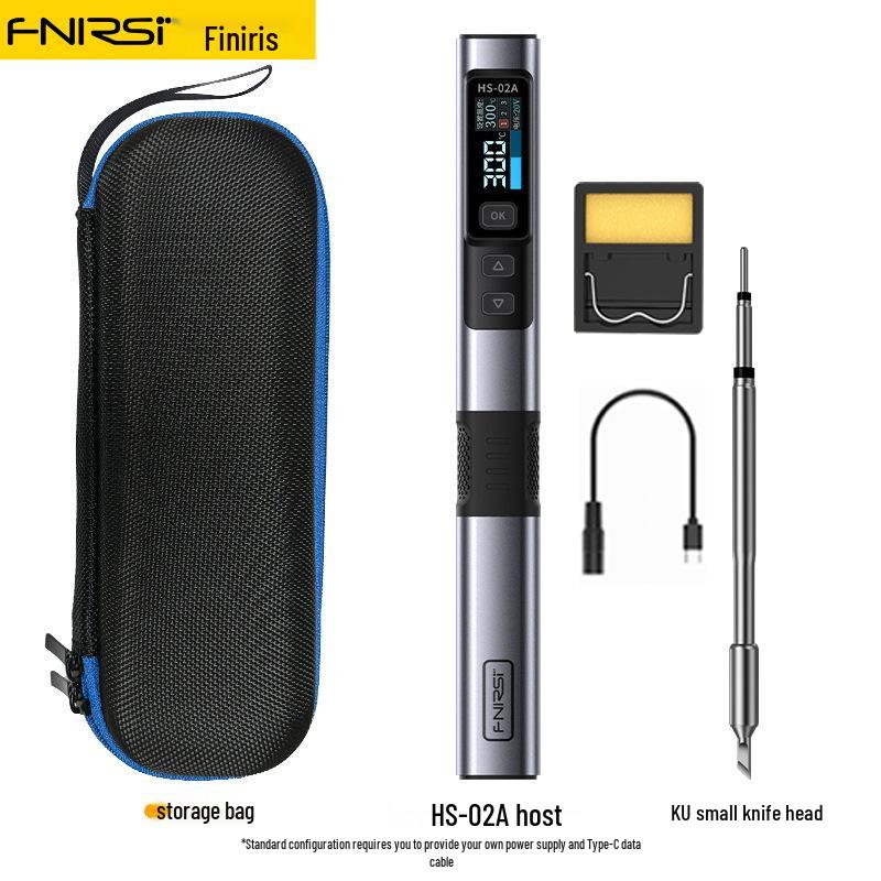 

FNIRSI HS-02A 100W Smart Electric Soldering Iron: Portable Constant Temp Soldering Station for Household Repair and Welding.