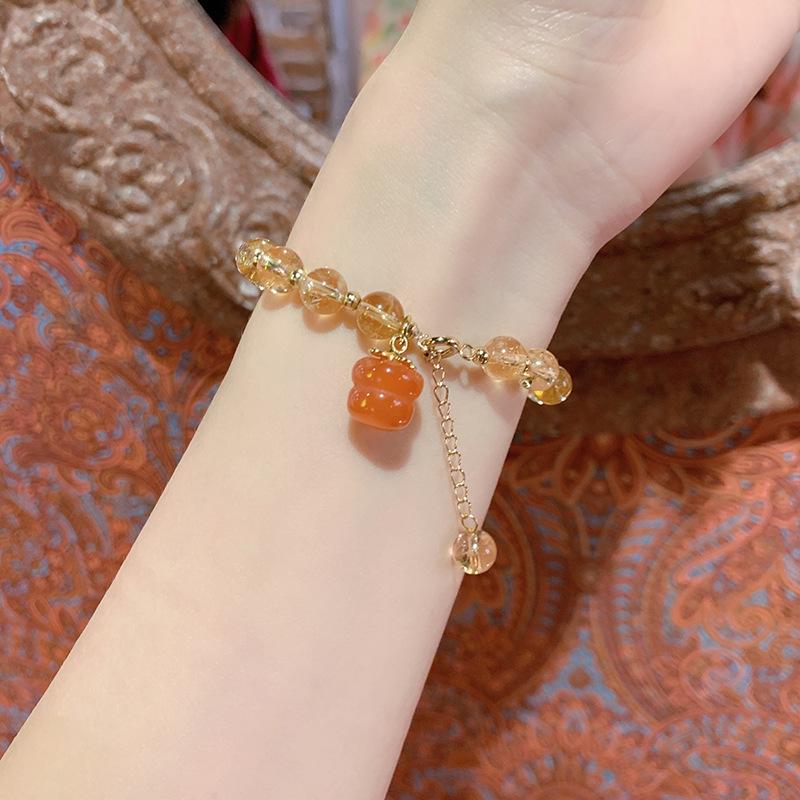 

Store Manager s Recommendation: Persimmon Amulet Pendant, Sunstone and Citrine Bracelet for Women, Lucky and Sweet Jewelry
