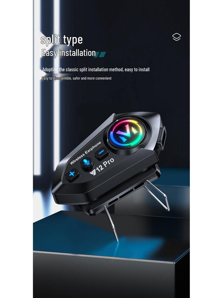 Y12Pro Bluetooth Motorcycle Helmet Headset - Riding Gear Intercom