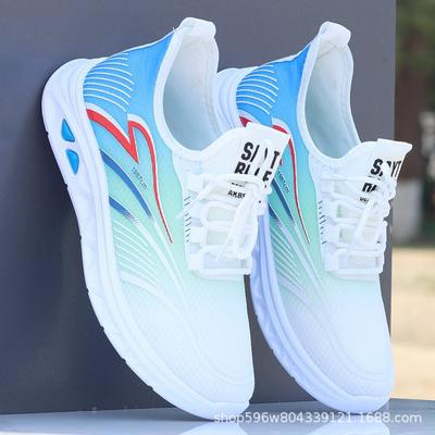 Leichte Herrenschuhe 2024 Frühling Sportschuhe Herren neue weichsohlige Laufschuhe Mesh ultraleichte stoßdämpfende Schuhe Herren