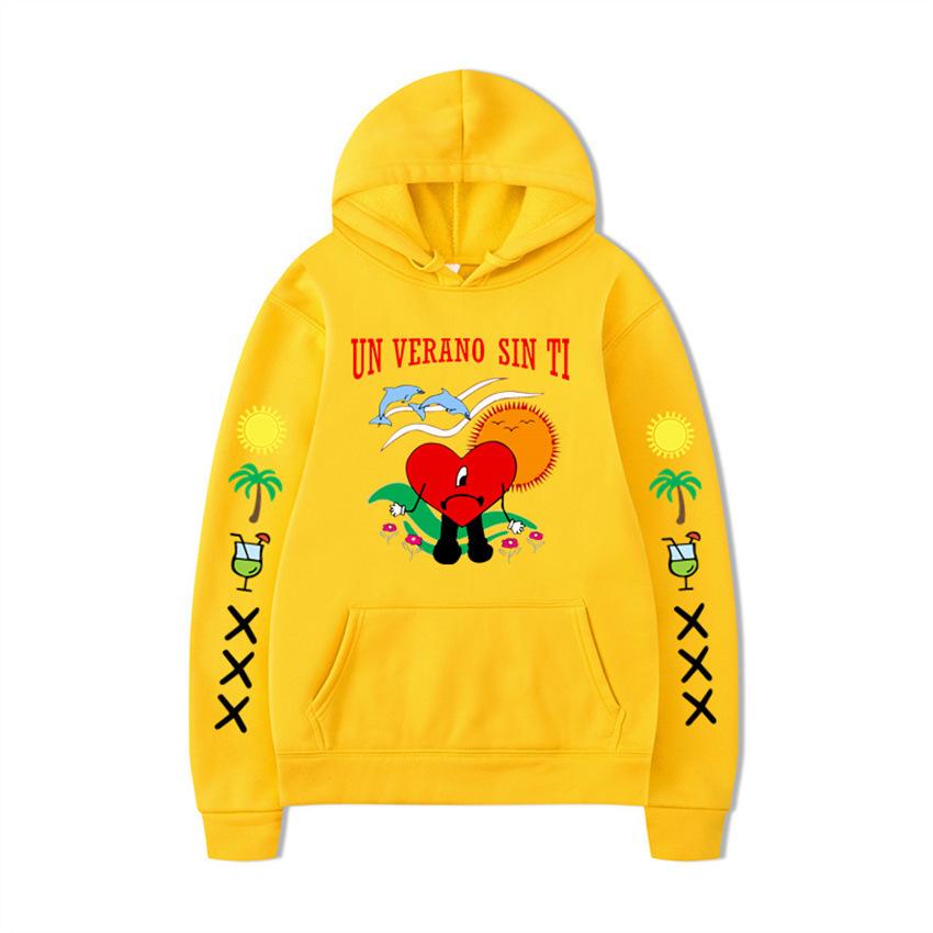 Un Verano Sin Ti Hoodie Bad Bunny Hooded Print Sweater Men And Women