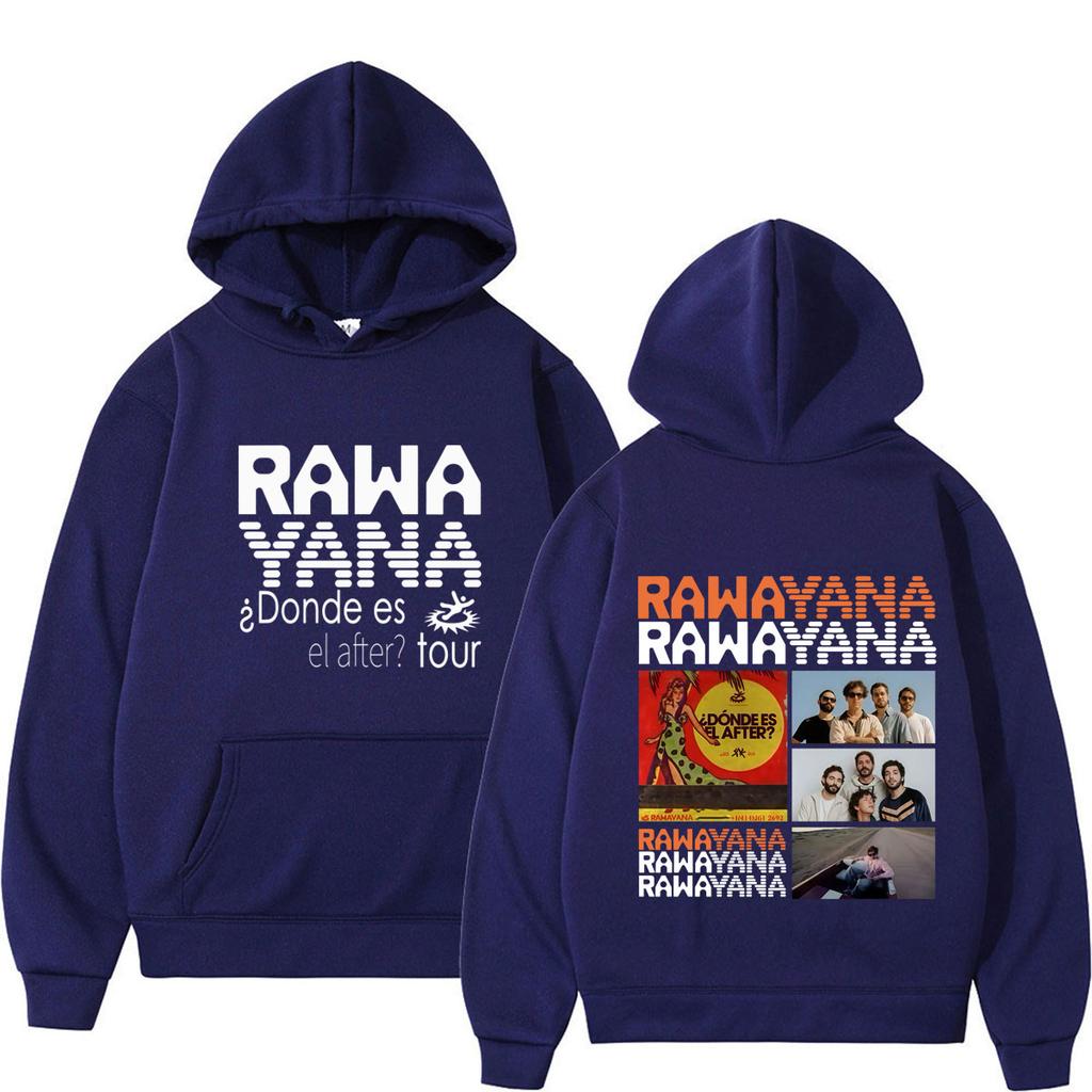 Rawayana Tour Print Hoodie Herren Damen Hip-Hop Pullover Langarm Locker Lässig Sweatshirts Oberteile