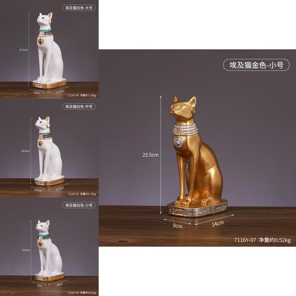 Bastet Katzenstatue Harzhandwerk Elegantes Schreibtischornament Für Geschenke Sammlung
