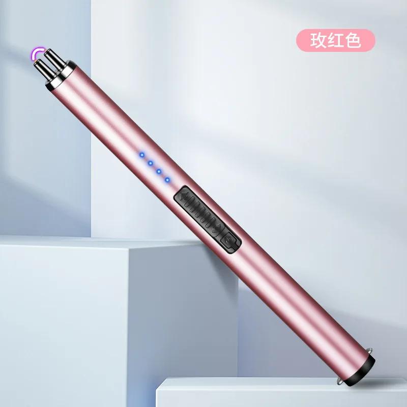 Outdoor Portable Pulse Ignition Gun, Gas Stove Candle BBQ Cooking Kitchen Double Arc Lighter, USB Electronic Lighter