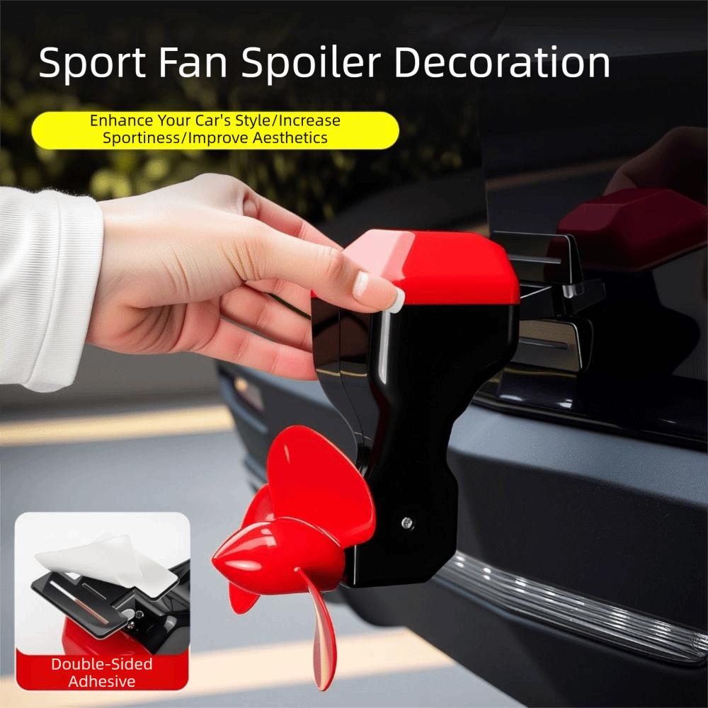 Angle Adjustable Rear Bumper Decorations Self-sticking Propeller Shaped Ornament Tail Decor