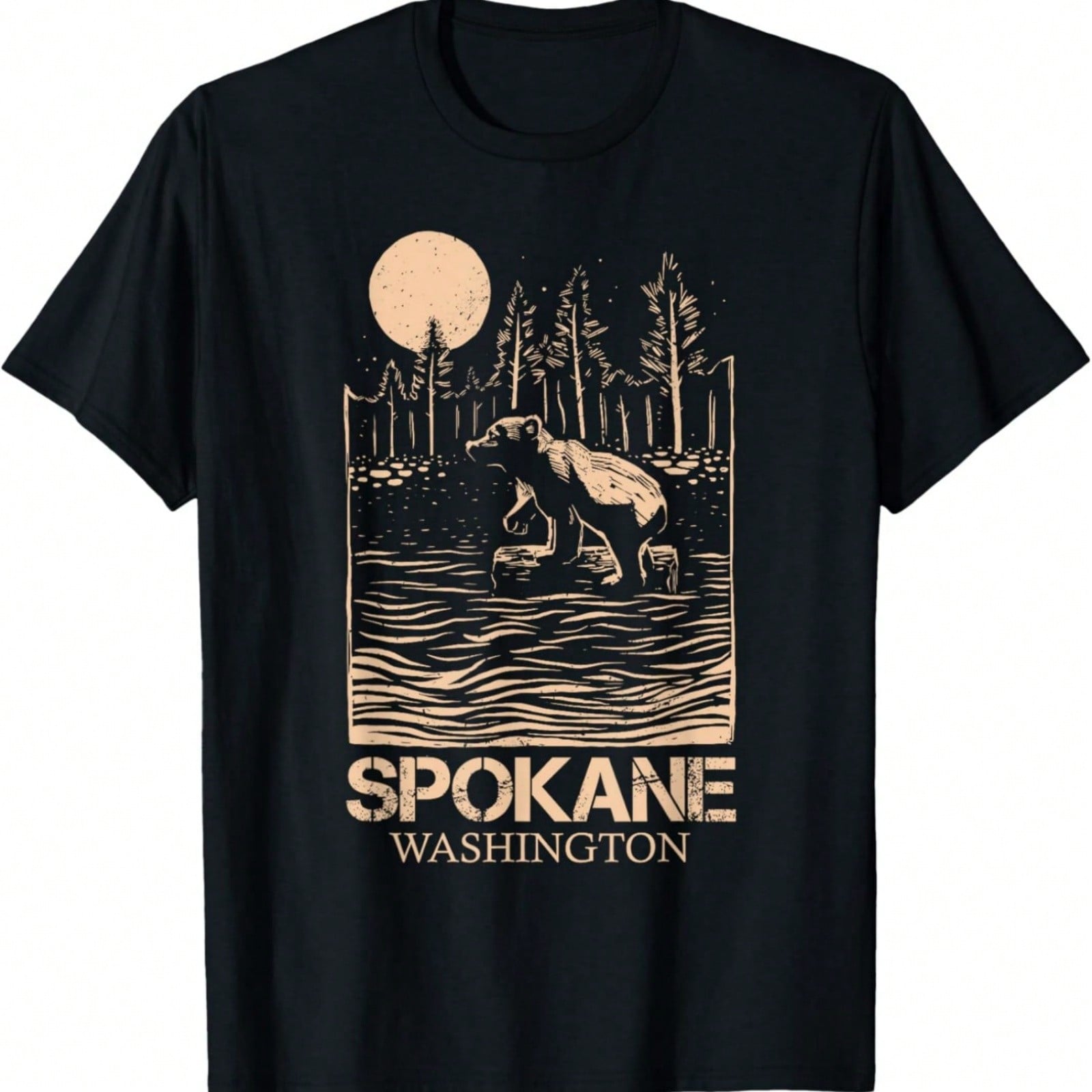 Spokane Falls Washington Waterfall River T-Shirt S разноцветный