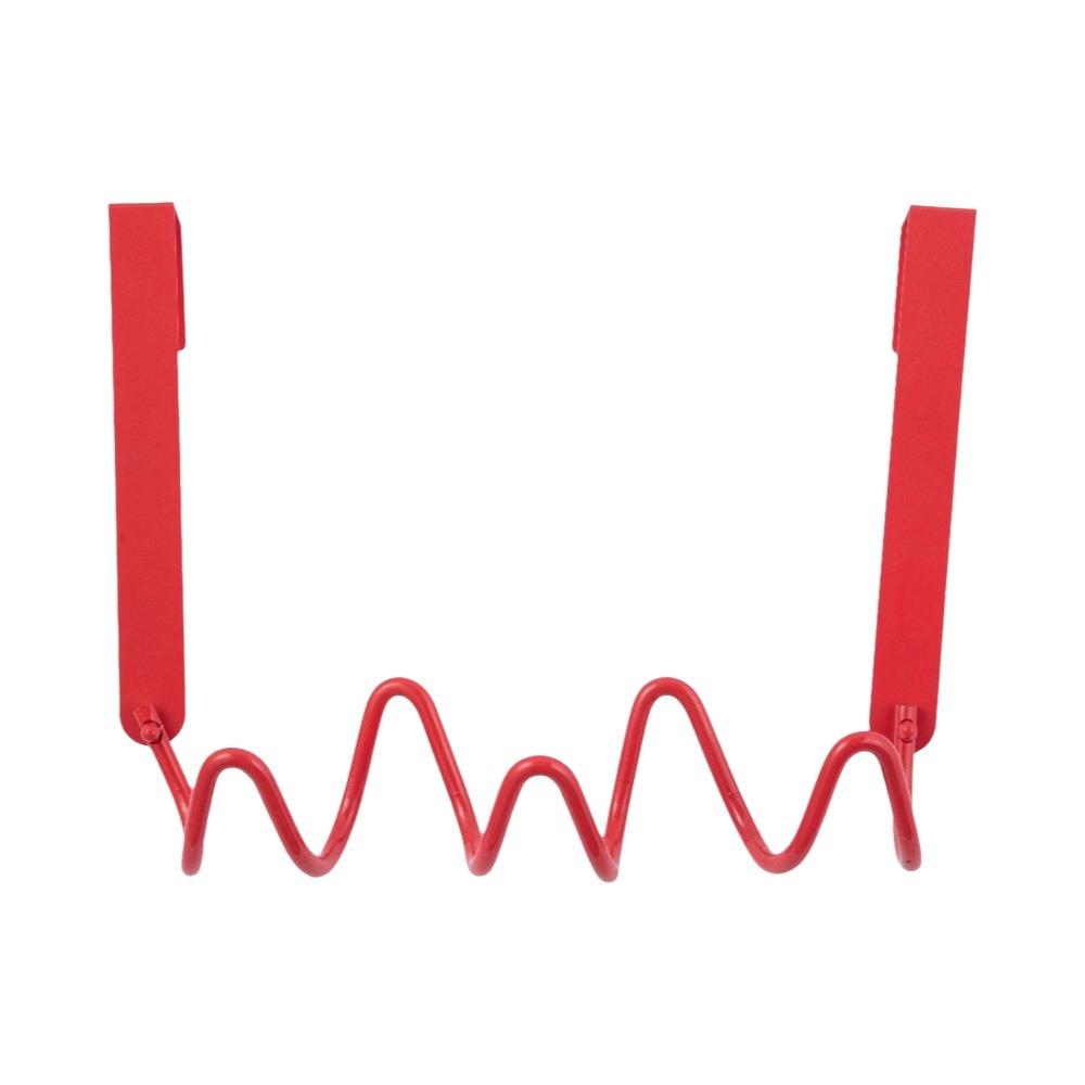 Wall Mounted Metal Wall Hook Colorful Key Hook Rack Modern Wave Wall Hooks  Entryway Red 3 Hooks