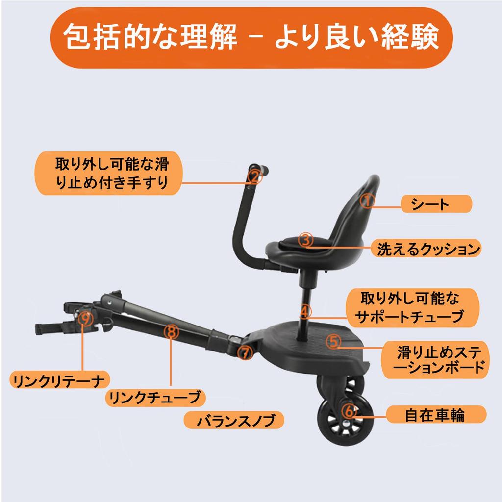 kilogorge Stroller Step by Nursery Stroller Board for Auxiliary Seat with Removable Easy to Suitable for Children 2 to 6 Years Old Instruction Manual