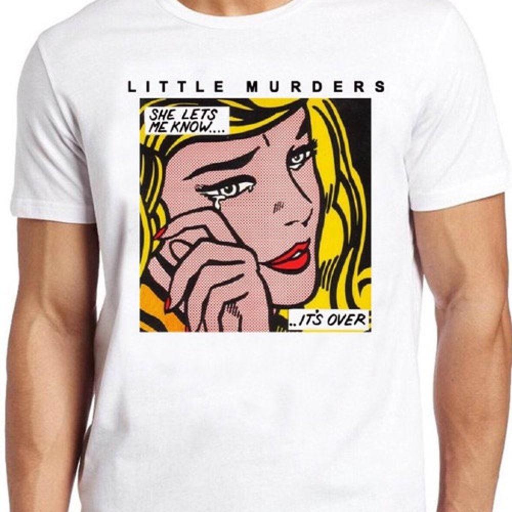 

Футболка из 100% хлопка плотностью 230 г/м2 с принтом Little Murders, музыкальная футболка New Wave Pop Art, футболка Lime Spiders Sunnyboys 22 XS белый