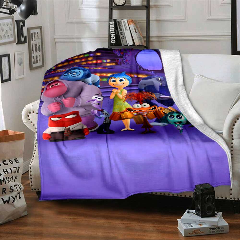 Inside Out Party Night Gift Blanket Comfortable ure for Sofa Couch Office Bed Picnics Four Seasons Universal Digital Print Birthday Christmas Y22