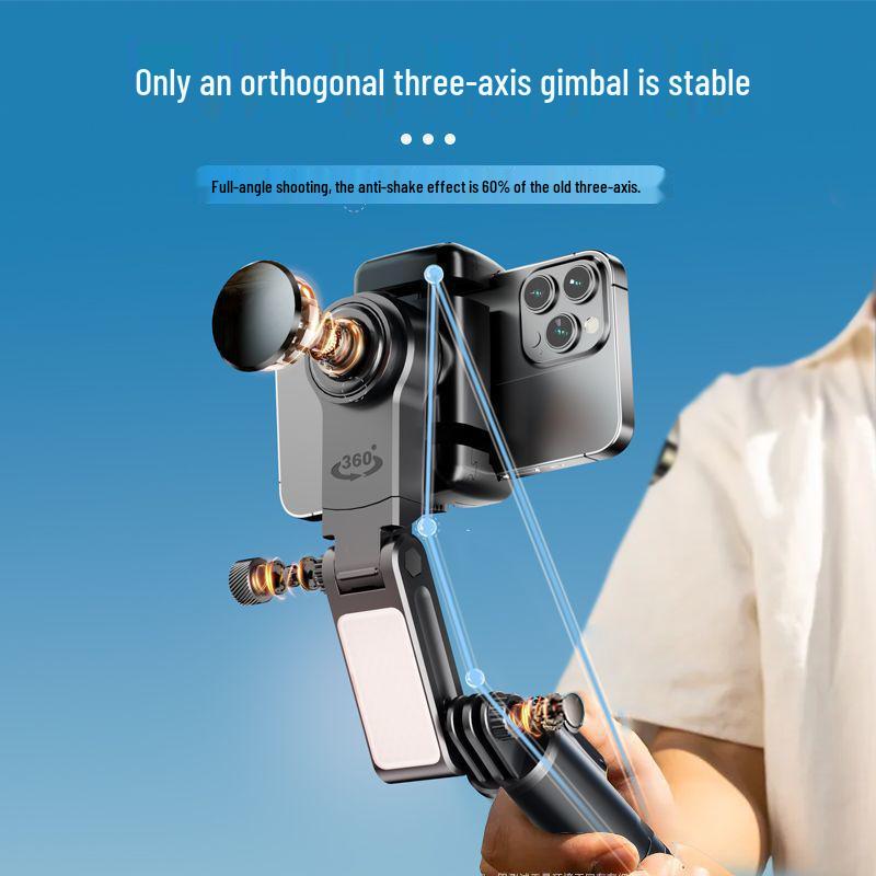 Q18 Extendable Mobile Gimbal Selfie Stick with Anti-Shake, AI Face Tracking, and Tabletop Stand