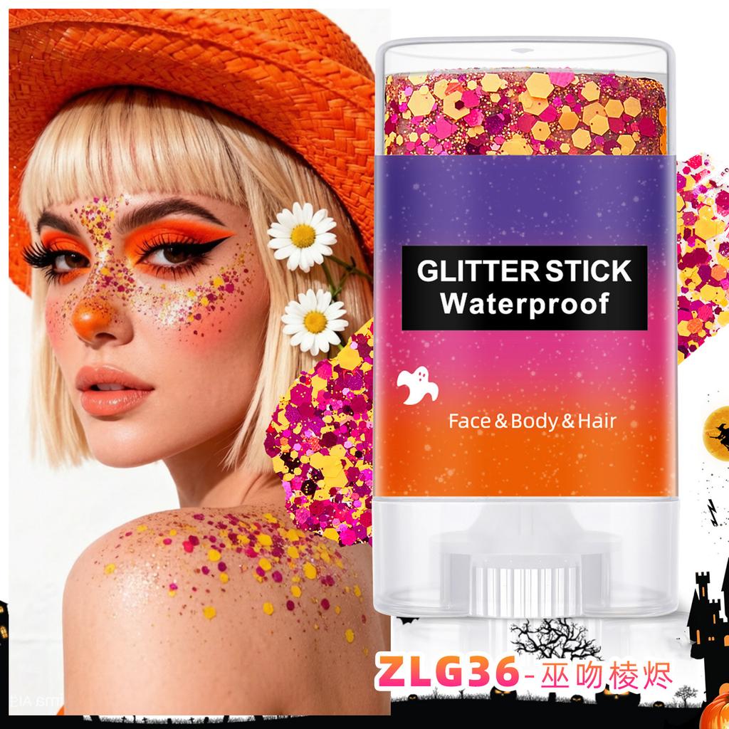 Halloween Body Stick for Costume Party Face and Body Decoration - Glitter Sticks for Festivals