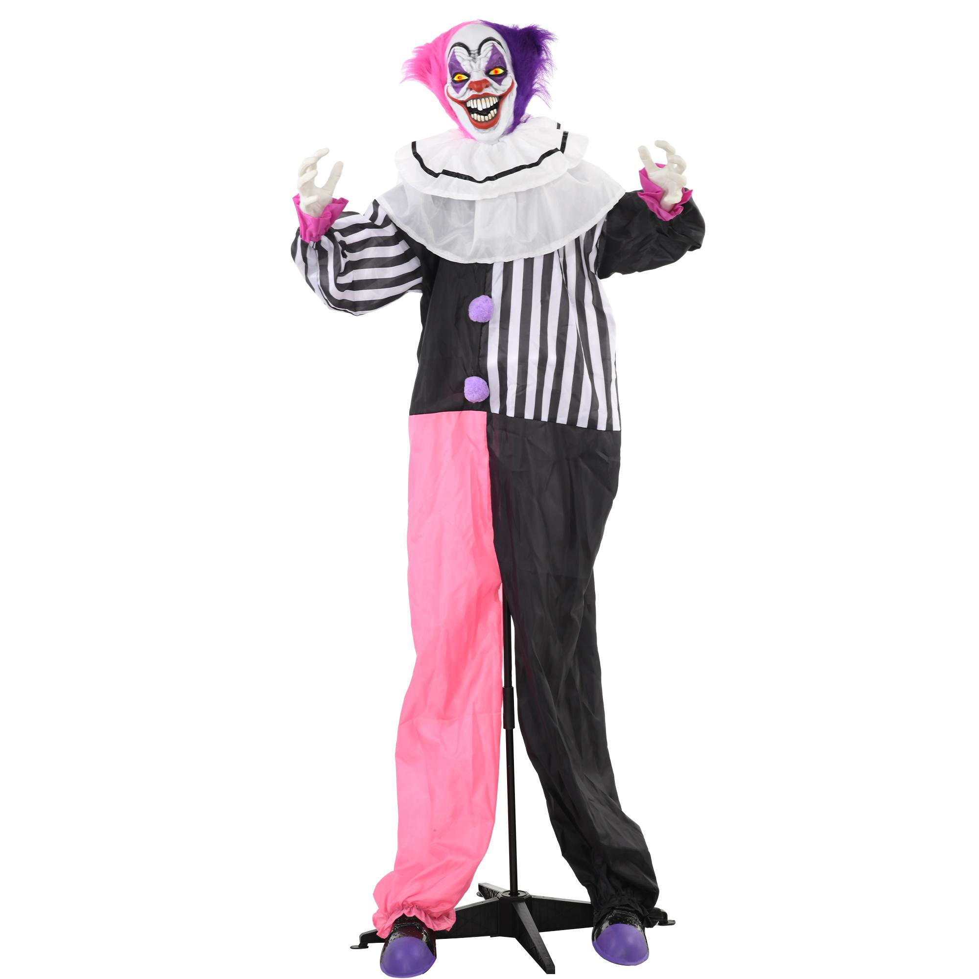 5 6 Clown rieur effrayant Halloween Animatronique Avec Yeux Lumineux
