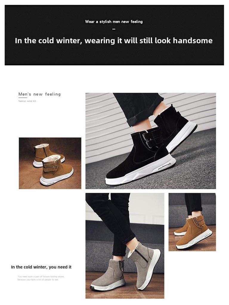 Pánské zimní boty do sněhu: Odolné proti chladu, Vodotěsné, Izolované do -40°, Hřejivý silný samet, Ideální pro severovýchodní zimy.