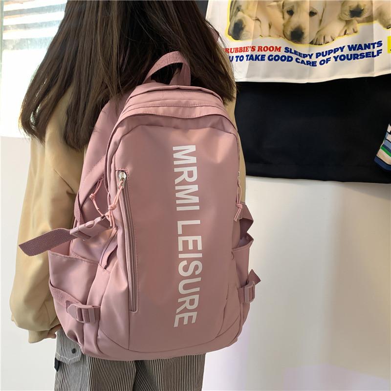 Letter Student Lightweight Backpack Large Capacity School Bag For Use Daily