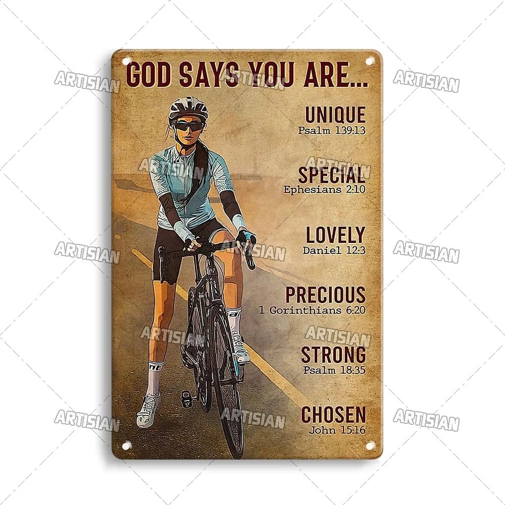 Artisian Cycling Metal Sign Bicycle Tin Plate Bike Decorative Plaque Sport Wall Decor Garage Bar Pub Club Hotel Cafe Kitchen