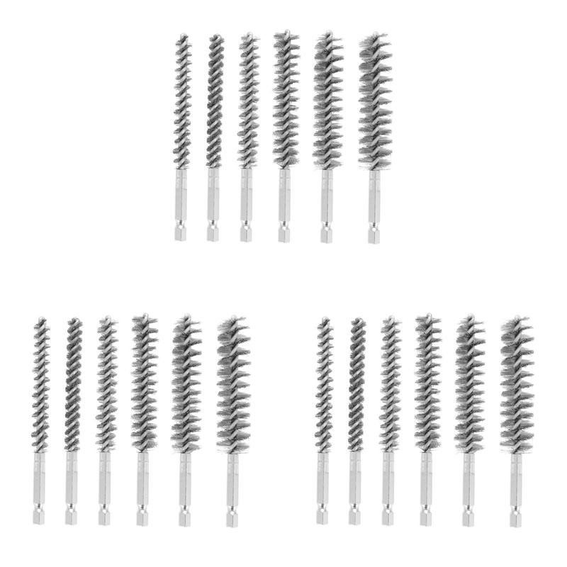 18 Pcs Wire Brushes For Drill,Stainless Steel Small Wire Brush In Different Sizes,For Cleaning,Cleaning Wire Brush Set-B61B