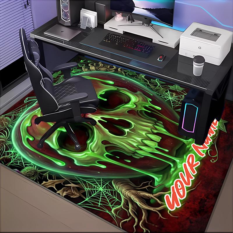 1PC Custom Name Poison Apple Horror Theme Floor Mat Ideal for Living Room, Game Rooms, Office, Bedroom,Floor Mat Playful Design200