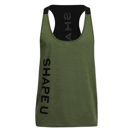 

Мужская майка без рукавов с принтом букв, цветным блоком и U-образным вырезом, приталенная, для фитнеса XL армия зеленый