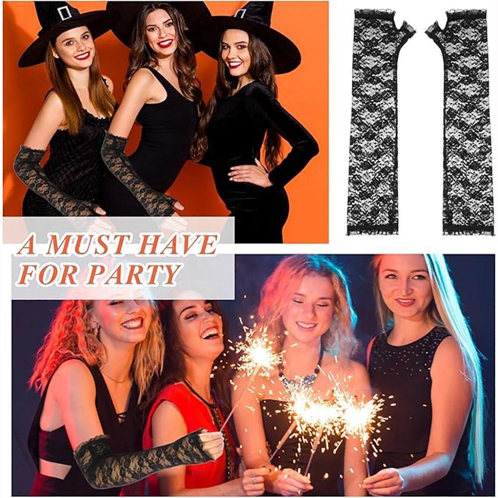 Long Lace Gloves Thin Gothic Gloves Fashion Accessory Oversleeve Gloves