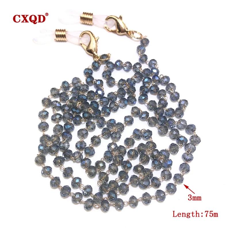 Catena Moda per Occhiali da Lettura per Donna Cordoncini per Occhiali da Sole Casual Perline Triangolari Geometriche Acciaio Inossidabile Maschere per Occhiali
