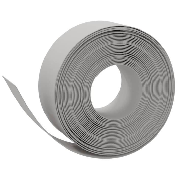 VidaXL Bordures de jardin 3 pcs gris 10 m 20 cm polyéthylène 3155453