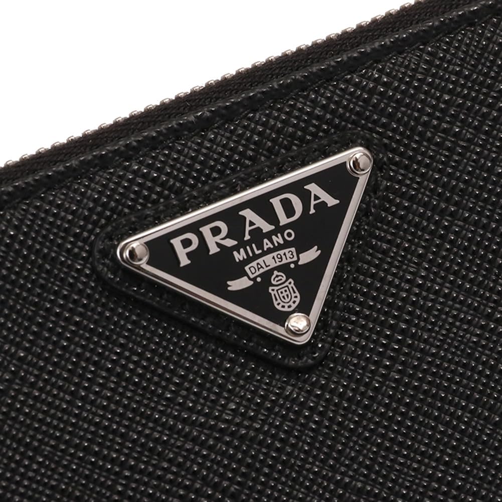 Zubehör 2MC086 QHH Nero Saffiano Dreieck-Karten-Münzetui [Prada] (Kartenhülle) Herren Damen [Marke] [Artikel]