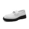 Fashion Slip on Casual men's thick soled leather shoes Classic British style Fashion Party Dance High quality loafers Luxury Hot