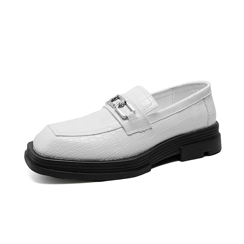 Fashion Slip on Casual men's thick soled leather shoes Classic British style Fashion Party Dance High quality loafers Luxury Hot
