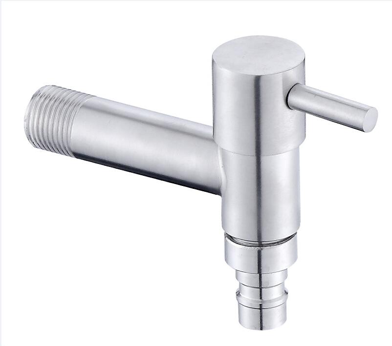 304 Stainless Steel Outdoor Single Cold Faucet Garden Bibcock Tap Bathroom Washing Machine Wall Mounted Taps Bibcock