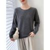 Women's Round Neck Cashmere Sweater: Autumn/Winter Jacquard Knitwear Top