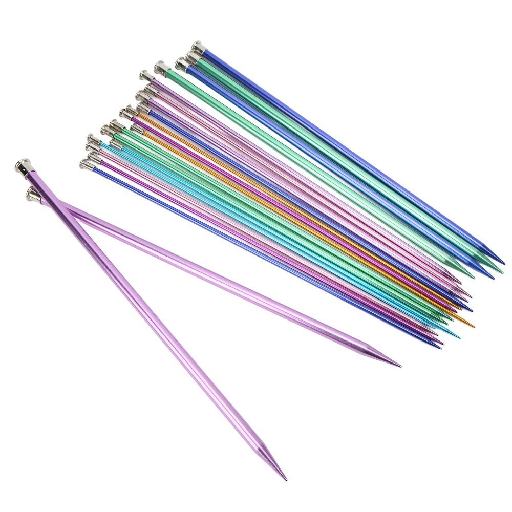 25cm Länge Stricknadeln Set 22 Stück in 11 Größen Einfache Nadeln Für Erwachsene