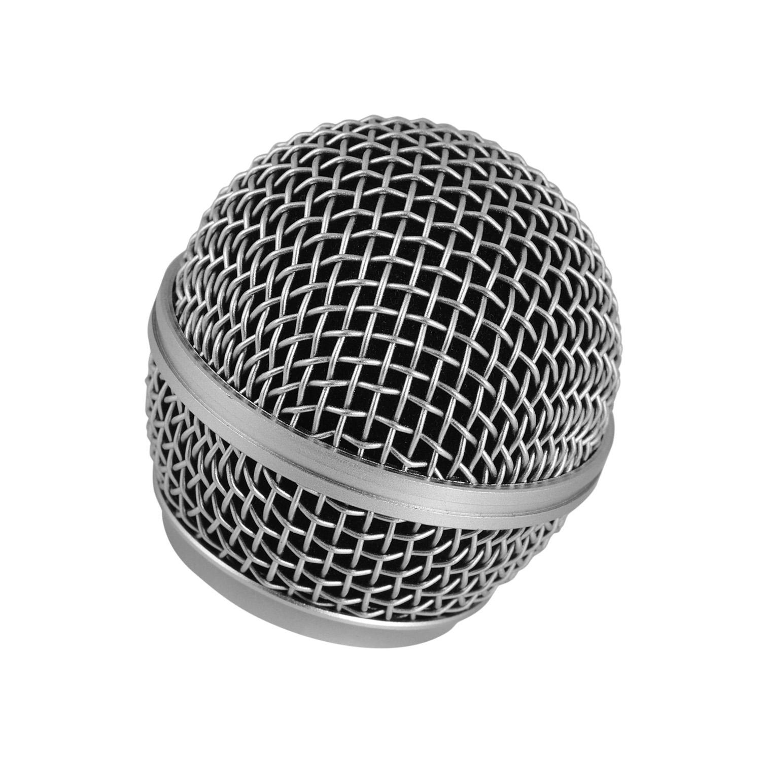 

Microphone Grille Mic Replacement Ball Head Compatible with Shure SM58 SM58S SM58LC BETA58 BETA58A SA M30 SV100 UT2 серебряный