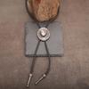 6Pieces Southwestern Styles Men's Bolo Tie with Cow Skull Star Pendant for Casual or Formal Wear Leather Cord Necktie